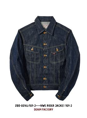 NAOB 14.5oz丹宁布1970s美式复古牛仔夹克Rider Jacket 101-J