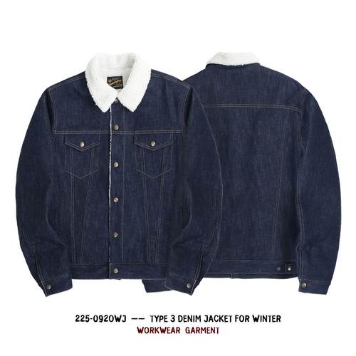 NAOB 伯安冬季保暖御寒三代羊羔绒牛仔丹宁夹克