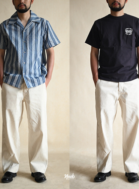 Bourn TWILL TROUSERS高密度定织复古斜纹高腰宽松直筒休闲长裤