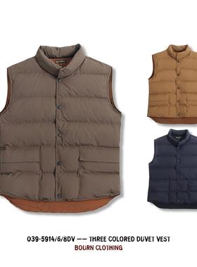 NAOB 伯安冬季保暖御寒90白鸭绒高克重三色羽绒马甲