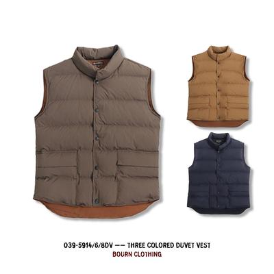 NAOB 伯安冬季保暖御寒90白鸭绒高克重三色羽绒马甲