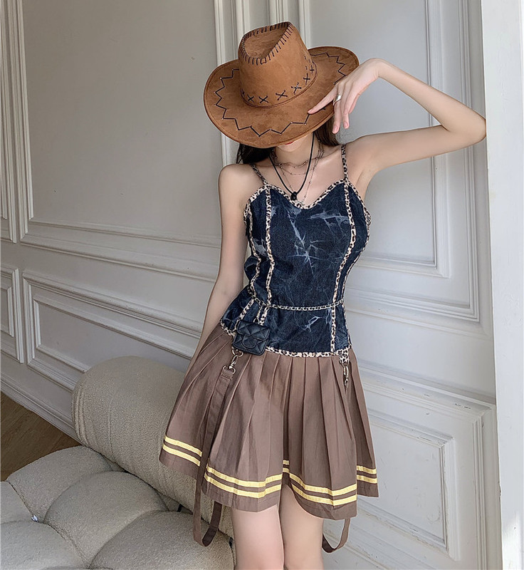 Real price and versatile splicing suspender skirt