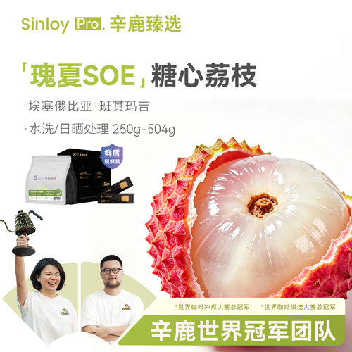 辛鹿鲜盾保鲜糖心荔枝瑰夏SOE埃塞俄比亚意式精品咖啡豆250/504g