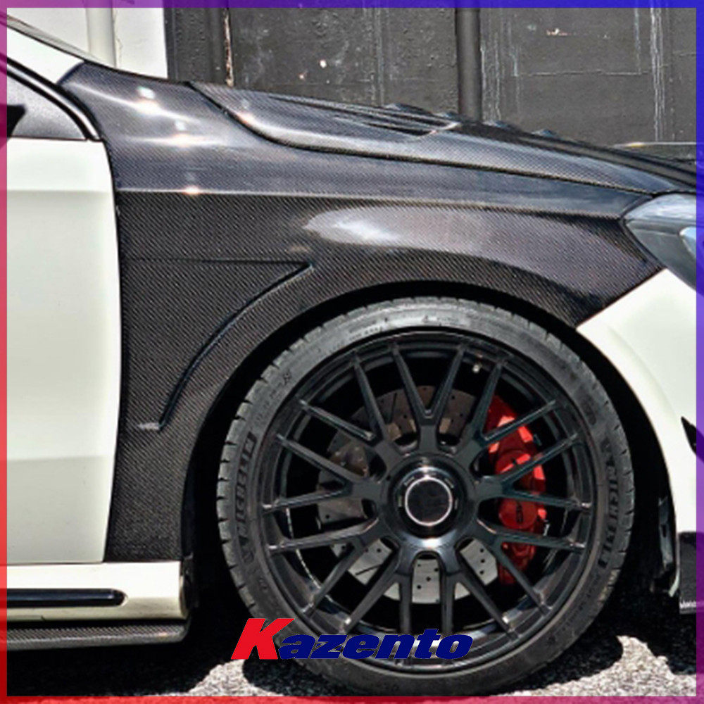 适用奔驰A-Class 梅赛德斯W176 碳纤维叶子板改装 开孔翼子头沙板