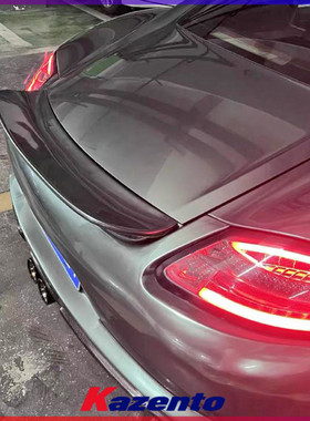 适用保时捷Cayman卡曼987 Boxster碳纤维改装替换尾翼 扰流定风翼