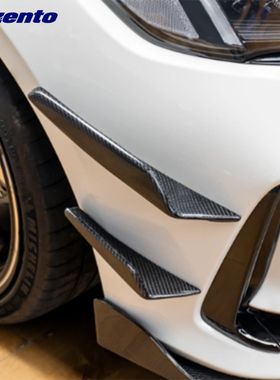 适用本田思域Type R 碳纤维改装件 FL5前杠扰流风刀 KZ款风刃加装