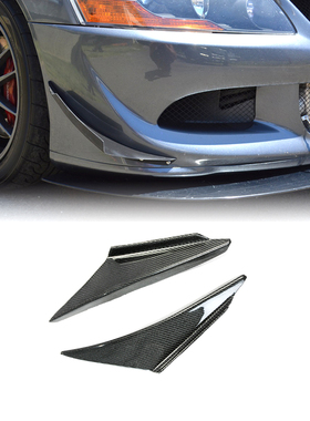 适用三菱蓝瑟Lancer Evolution7 8 9代碳纤维JDM前杠扰流风刀改装