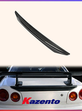 适用日产SkylineR34 GTR GTT碳纤维改装件 MI款尾翼 后备箱压尾翼