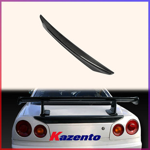 适用日产SkylineR34 GTR GTT碳纤维改装件 MI款尾翼 后备箱压尾翼