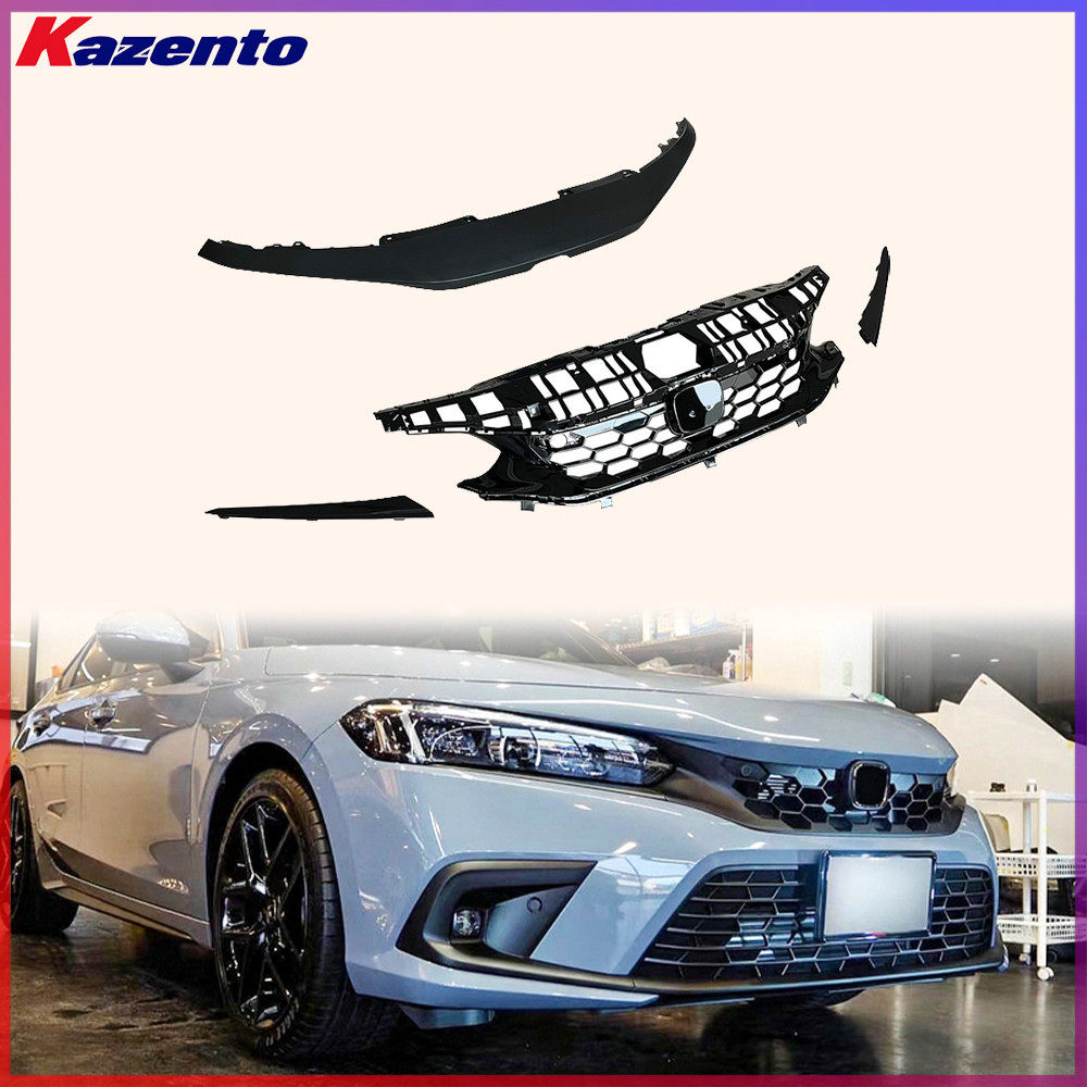 适用本田思域Civic FE1改装件前杠中网盖 TYPE R款前格栅网替换式