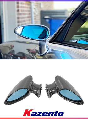 适用本田S2000 AP1碳纤维改装件 SPOON款后视蓝镜 左右倒车镜替换