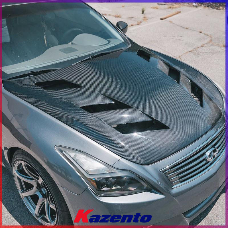 适用英菲尼迪Infiniti G37 碳纤维改装件 AMS引擎机盖Q40前车头盖