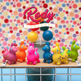 日本散货Q萌RODY彩色跳跳马可爱软胶捏会叫娃娃摆件模型手办
