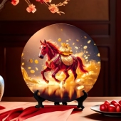 2026马年新款 饰画摆件高级感客厅玄关招财旺宅春节礼物 马上有钱装