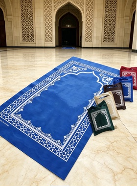 户外便携无纺布一次性中东地毯轻薄防水布袋包阿拉伯毯prayer mat