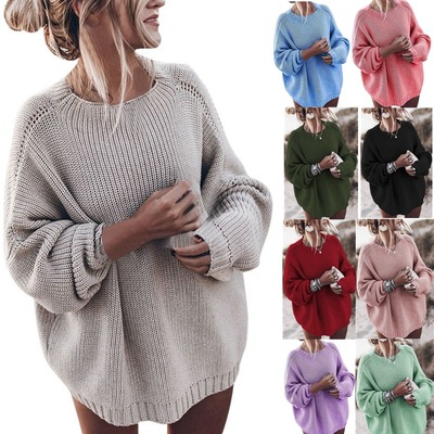 Winter Knitted Sweater Loose Large Size Sweater women's top