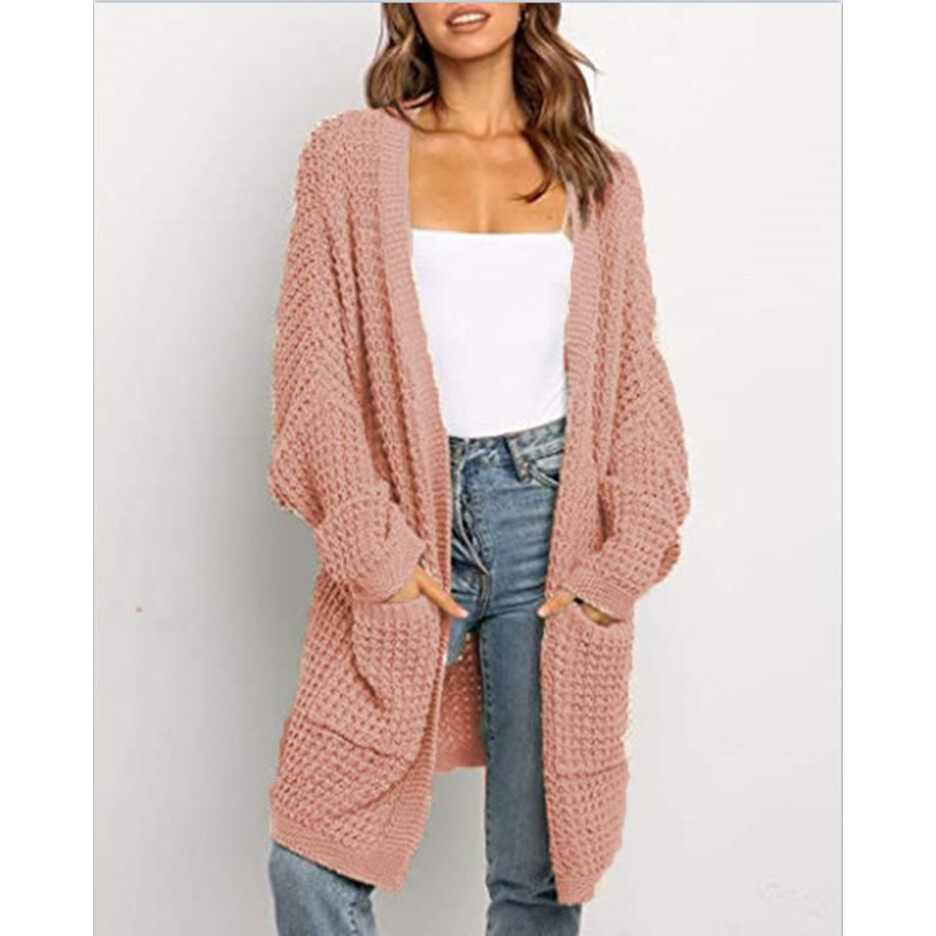Sweater women's winter loose cardigan plus size knit sweater
