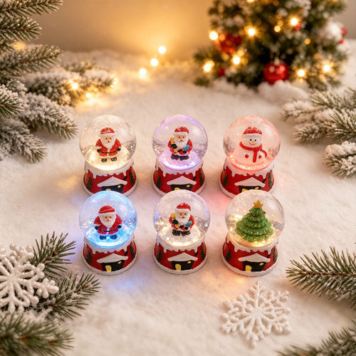 Christmas gift cartoon glowing snow crystal ball Decoration