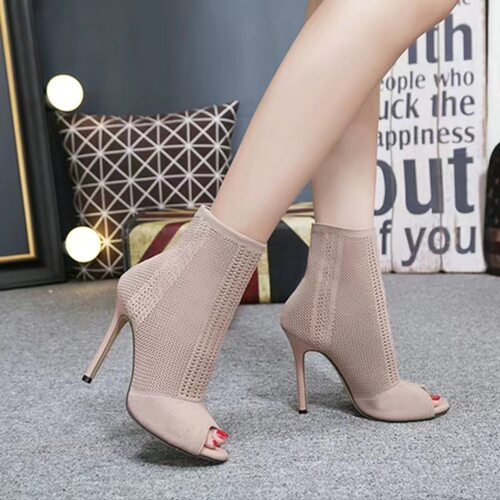 women high heel boots short boots big size 43高跟短靴女凉靴
