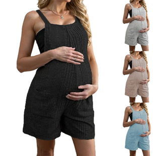 Spring summer maternity overalls, jumpsuit shorts women's