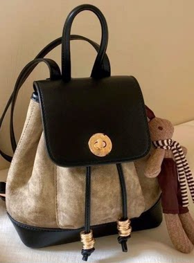 毛绒背包双肩包水桶小众设计小包