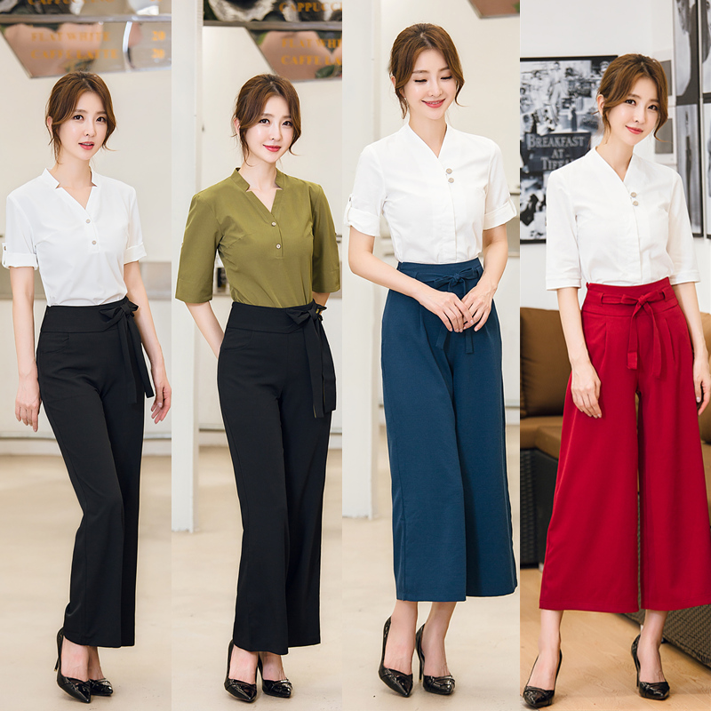 足浴足疗店技师工作女套装美容院spa养生会所工衣沐足技师服工装