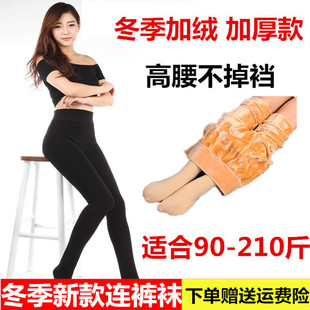 胖MM高腰加长加厚打底裤 袜加肥加大码 女200斤外穿 加绒连裤 秋冬季