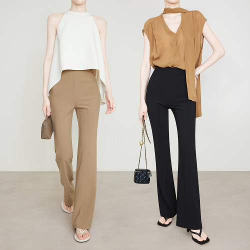 夏莫卡显瘦显腿长腿精喇叭裤