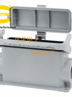 哈丁HARTING  09300240295 单扣表面安装带防尘盖2PG21出线孔底座