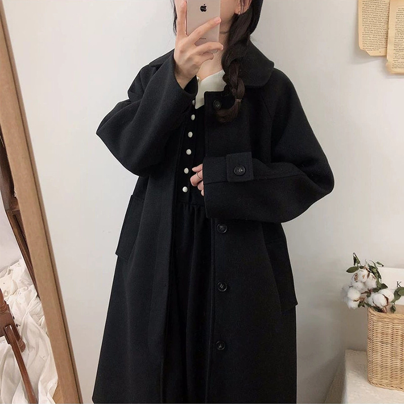 胖mm遮肉显瘦呢子大衣200斤