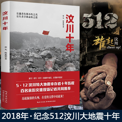 汶川十年 全彩 张凡程亚铭著5 12汶川大地震10周年纪念 纪实文学党建读本 报告文学 当代文学书籍 新华书店正版畅销书籍