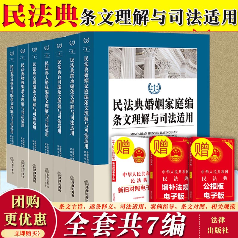 民法典2020年版 民法典总则编条文理解与司法适用 全国 新修订版合同人格权婚姻家庭继承侵权责任法编条文主旨逐条释义案例指导