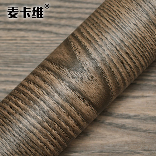 加厚胡桃木纹防水自粘家具翻新贴