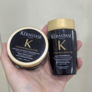卡诗kerastase黑钻钥源鱼子酱洗发水80ml发膜75ml套装 改善发质