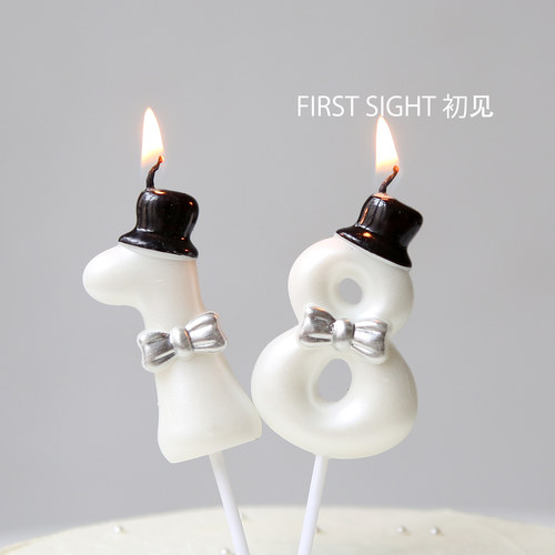 男孩生日数字蜡烛蛋糕装饰插件儿童周岁派对氛围感布置拍照道具