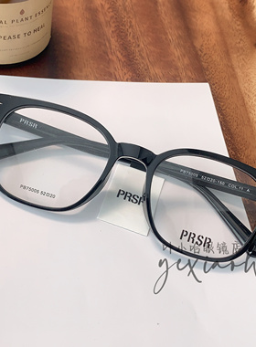 新款帕莎黑色眼镜框板材素颜配度数防蓝光透明近视镜架女PB75005