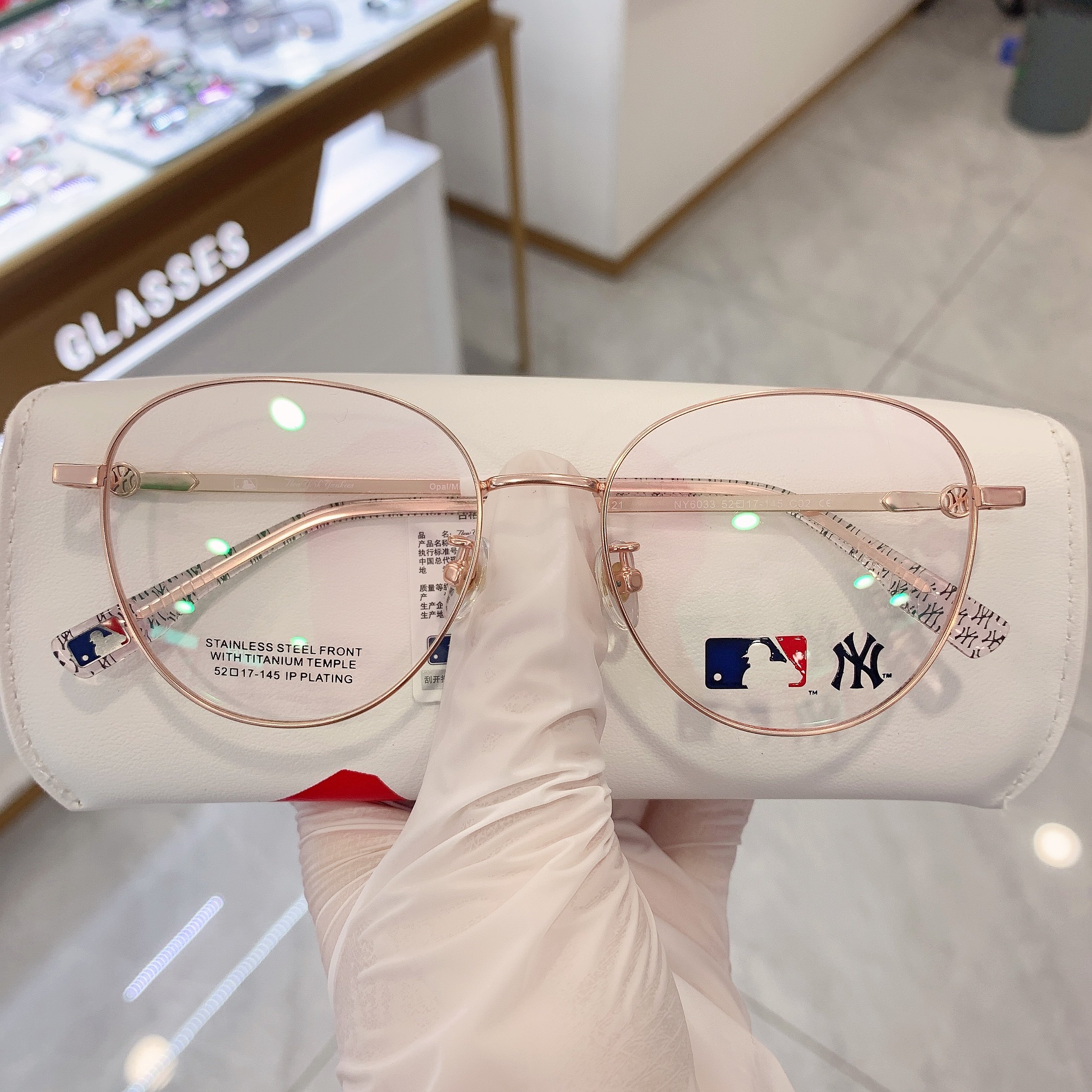 MLB纽约洋基眼镜框架配近视有度数眼睛男女情侣时尚新款NY6033