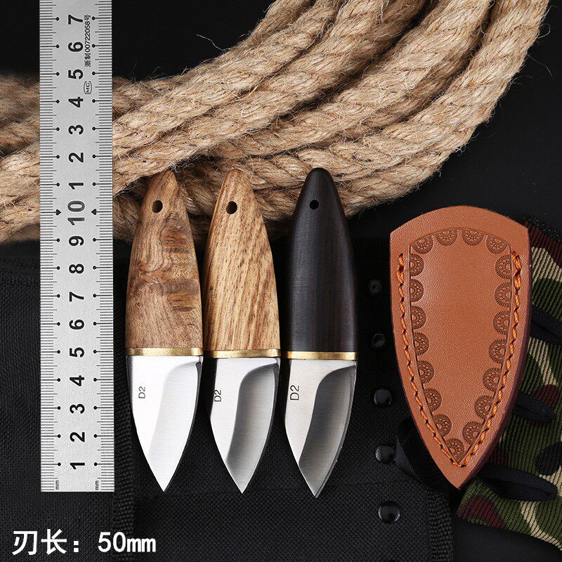 创意户外小刀高硬度锋利礼品d2钢小直刀袖珍随身便携edc精品小刀