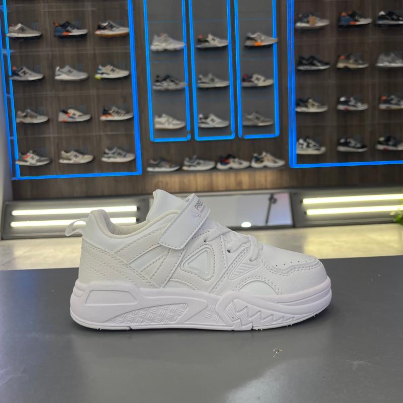 2024春季新款小总统慢跑鞋专柜正品休闲板鞋小孩儿童全皮板鞋白鞋