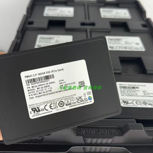 全新 浪潮 960G U2 PCLE 4.0 2.5 PM9A3 三星 MZQL2960HCJR-00BAL
