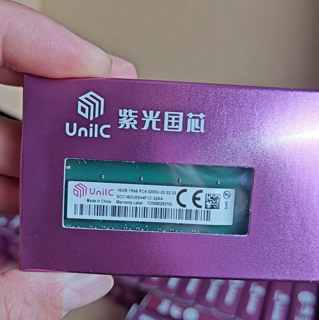 全新 紫光 DDR4 16G 3200 1RX8 SCC16GU03H4F1C-32AA台式机内存条