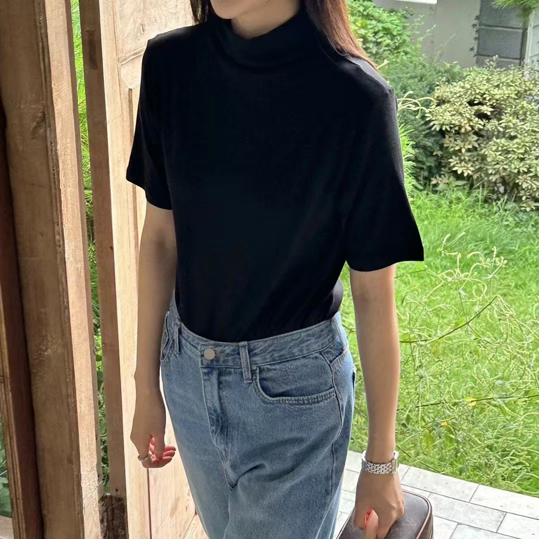 折扣pie韩国四分休半高领打底衫