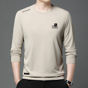 希研卡玛袋鼠商务高级感箭鱼鲨国际一线品牌男装法国鳄鱼 长袖T恤