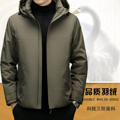 【3防面料+质检】2024秋冬品质羽绒服爆款连帽可拆羽绒服90白鸭绒