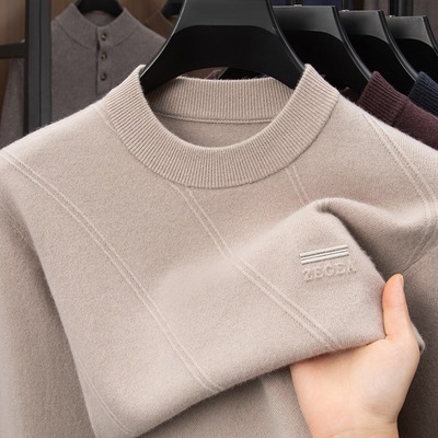 秋冬大白鲨男装官方旗舰店忘不了同款羊毛衫男圆领毛衣长袖T恤保