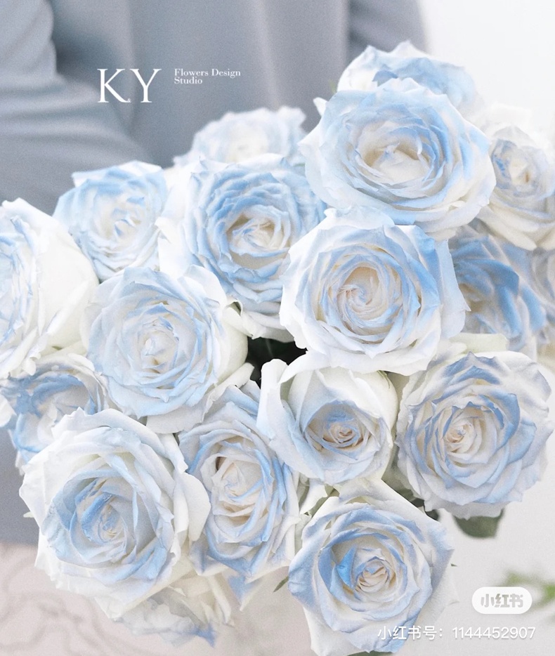 碎冰蓝花束喷漆鲜花着色剂