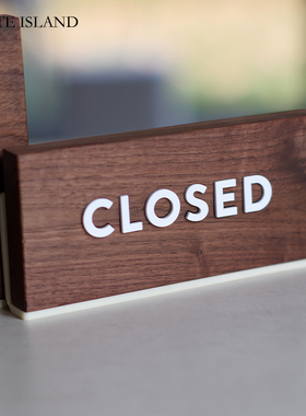 新品磁吸open closed门店营业提示牌店铺门口营业中休息中告示牌