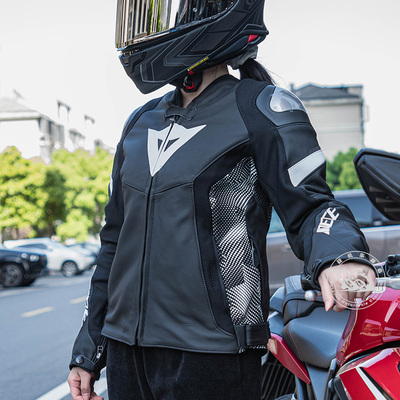 丹尼斯女士摩托车皮衣加厚保暖