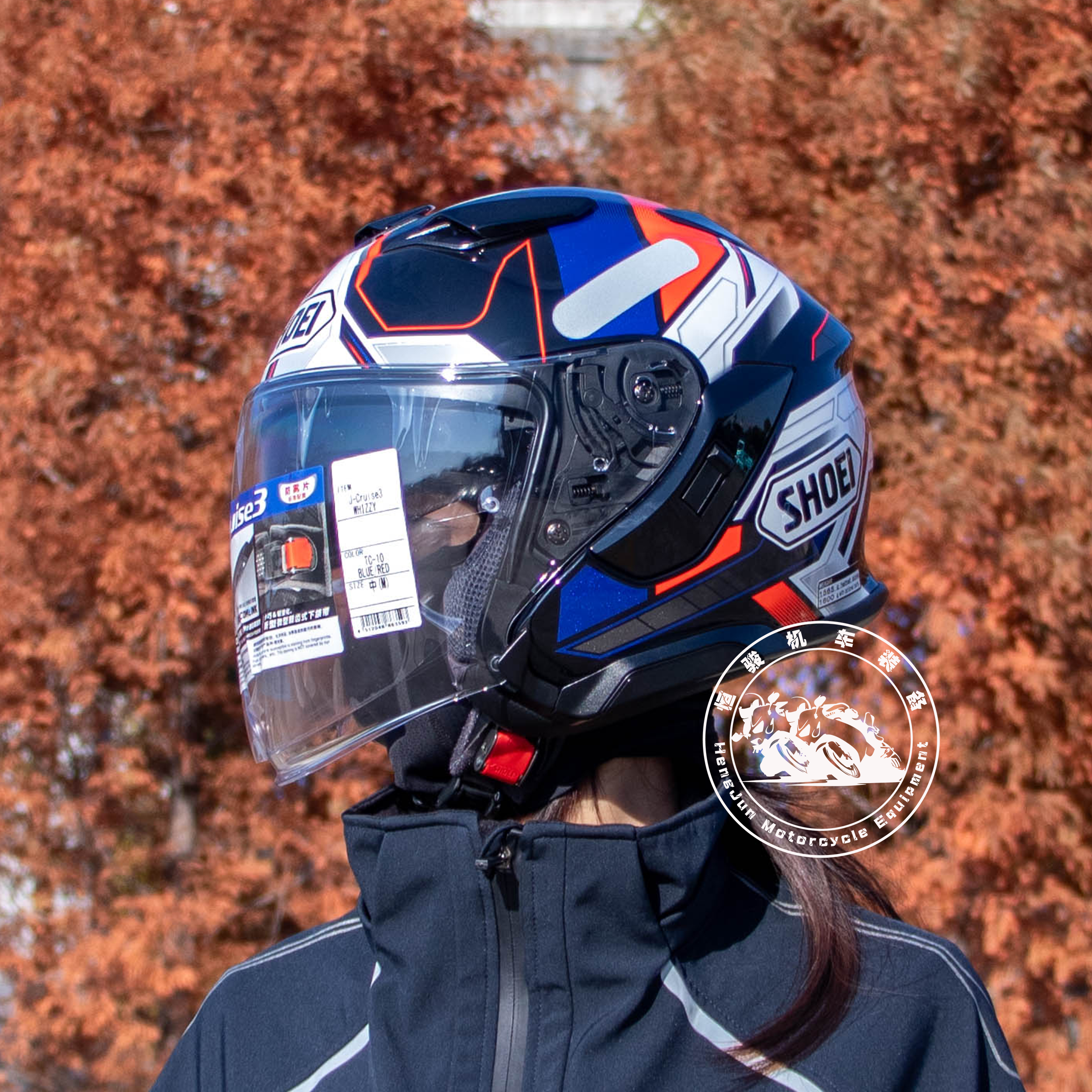 日本进口SHOEI J-CRUISE 3 JC3 摩托车头盔双镜片半盔四分之三盔