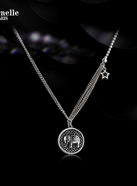 法国Eternelle珠宝极简主义设计项链女简约 纯银复古小众锁骨链女